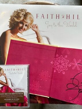 Autographed Faith Hill "Joy to the World" Holiday vinyl, CD, Book